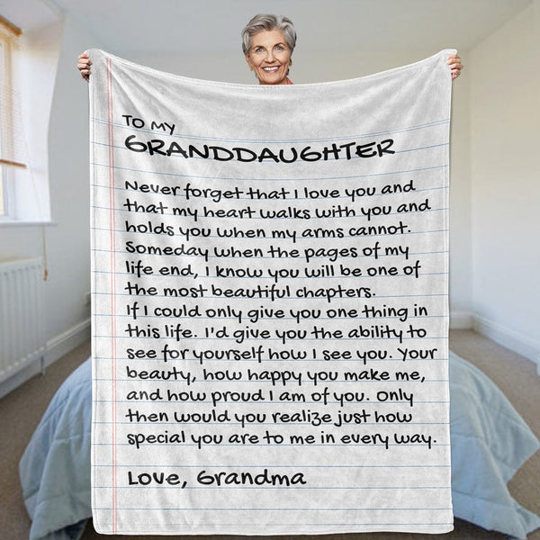 [ALMOST SOLD OUT] To My Granddaughter - Love Note Inspired Comfy Blanket - SS170