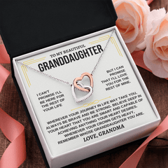 [ALMOST SOLD OUT] To My Beautiful Granddaughter - Intertwined Hearts Keepsake Necklace Gift Set - SS117GM