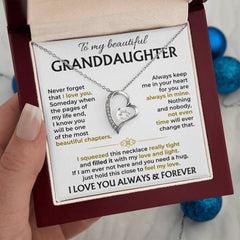 To My Beautiful Granddaughter - Forever Love Necklace Gift Set - SS514V4