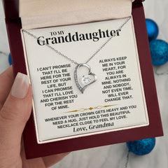 To My Granddaughter - Forever Love Necklace Gift Set - SS316