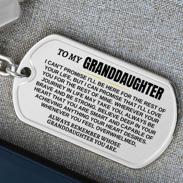 To My Granddaughter | Remember Whose Granddaughter You Are | Personalized Keychain - SS293GDT